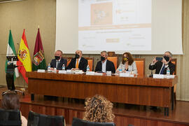 Mesa presidencial. IV Encuentro "10Graduadxs10". Facultad de Ciencias Económicas y Empresariales. Mayo de 2021