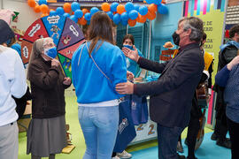 José Francisco Murillo visita la Jornada de Puertas Abiertas de la Universidad de Málaga. Complejo Polideportivo Universitario. Marzo de 2022