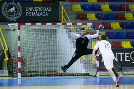 Partido Universidad de Basilea - Universidad de Oporto. Categoría masculina. Campeonato Europeo Universitario de Balonmano. Antequera. Julio de 2017