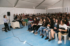 Ponencia de María Cabello Porras en las Jornadas de Puertas Abiertas de la Universidad de Málaga. Complejo Polideportivo Universitario. Marzo de 2017