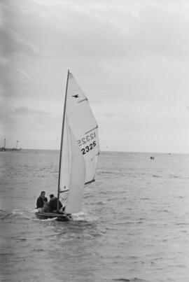 Regata de balandros. Puerto de Málaga. Enero de 1963