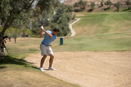 Jugador de la Universidad de Stirling. Campeonato Europeo de Golf Universitario. Antequera. Junio de 2019