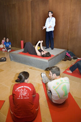 Taller de Pilates. 2º Congreso Internacional de Actividad Físico-Deportiva para Mayores de la Universidad de Málaga. Palacio de Ferias y Congresos de Málaga. Marzo de 2007
