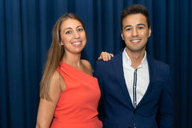 María Guerrero y Guillermo Villalobos. Gala del Deporte Universitario 2019. Escuela Técnica Superior de Ingeniería de Telecomunicaciones. Junio de 2019