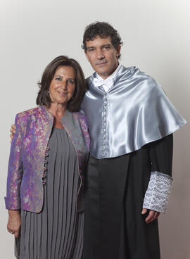 Retratos de D. José Antonio Domínguez Bandera como Doctor "Honoris Causa" por la Universidad de Málaga. Mayo de 2010