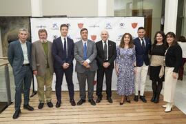 Foto de grupo. I Premios del Aula de Economía y Deporte de la Universidad de Málaga. Edificio del Rectorado. Febrero de 2024