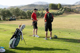 Entrenamiento durante el Campeonato Europeo de Golf Universitario. Antequera. Junio de 2019