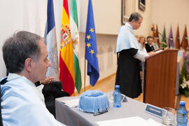 Investidura como Doctor "Honoris Causa" de Antonio Soler por la Facultad de Filosofía y Letras de la Universidad de Málaga. Paraninfo. Junio de 2016