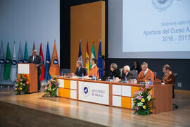 Apertura del Curso Académico 2016/2017 de la Universidad de Málaga. Salón de actos de la Escuela de Ingenierías Industriales. Septiembre de 2016