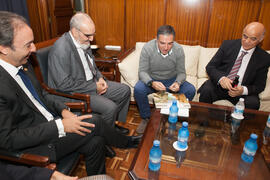 Reunión posterior a la firma del convenio con la Universidad de Sharjah, Emiratos Árabes. Palacio de la Marina. Noviembre de 2015