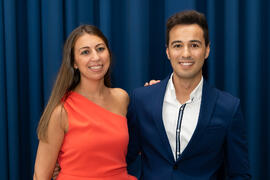 María Guerrero y Guillermo Villalobos. Gala del Deporte Universitario 2019. Escuela Técnica Superior de Ingeniería de Telecomunicaciones. Junio de 2019