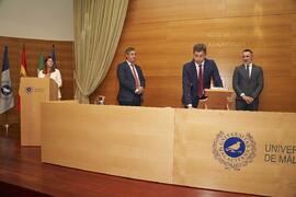 Toma de posesión de Salvador Pérez Moreno como nuevo Director de la Escuela de Doctorado de la Universidad de Málaga. Edificio del Rectorado. Abril de 2024