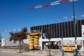 Obras del nuevo Pabellón de Gobierno. Campus de Teatinos. Diciembre de 2020