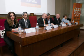 Mesa presidencial. Entrega de premios de la XI Olimpiada de Economía. Facultad de Ciencias Económicas y Empresariales. Febrero de 2019