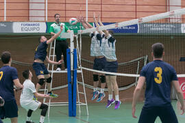 Partido UCAM - Universidad de Almería. Campeonato de España Universitario de Voleibol. Complejo Polideportivo Universitario. Abril de 2018