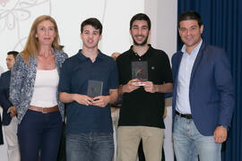Entrega de trofeos en la Gala del Deporte Universitario 2017. Escuela Técnica Superior de Ingeniería de Telecomunicaciones. Junio de 2017