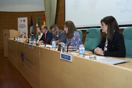 Intervención de Macarena Parrado. I Premios del Aula de Economía y Deporte de la Universidad de Málaga. Edificio del Rectorado. Febrero de 2024