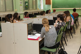 Aula de Informática. Facultad de Ciencias Económicas y Empresariales. Campus de El Ejido. Mayo de 2015