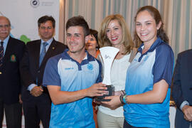 Entrega de trofeo. Campeonato de España Universitario de Golf. Antequera. Abril de 2017