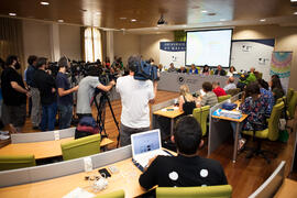 Presentación de la XIV edición de los Cursos de Verano de la Universidad de Málaga. Rectorado. Mayo 2015
