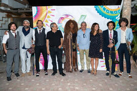 José Narváez, Diego Vera y Elsa Álvarez con la Free Soul Band. Festival solidario en los Baños del Carmen. Cursos de Verano de la Universidad de Málaga. Málaga. Julio de 2019