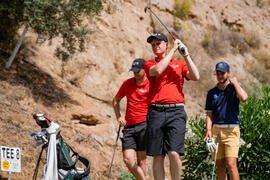 Jugador de la Universidad de Stirling. Campeonato Europeo de Golf Universitario. Antequera. Junio de 2019