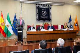 Intervención de José Sánchez Maldonado en su nombramiento como Alumno de Honor de la Facultad de Ciencias Económicas y Empresariales. Facultad de Ciencias Económicas y Empresariales. Diciembre de 2019