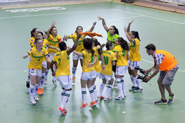 Partido Brasil contra España. 14º Campeonato del Mundo Universitario de Fútbol Sala 2014 (FUTSAL). Antequera. Julio de 2014