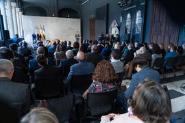 Intervención de Juan Manuel Moreno Bonilla. Toma de posesión de D. José Ángel Narváez Bueno como Rector de la Universidad de Málaga. Palacio de San Telmo, Sevilla. Enero de 2020