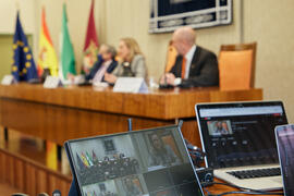 El CTI cubre el encuentro con la Ministra de Economía Nadia Calviño en la Facultad de Ciencias Económicas y Empresariales de la Universidad de Málaga. Enero de 2022