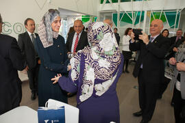 Rana Chaar en la inauguración de la Oficina de la Universidad de Sharjah, Emiratos Árabes. Jardín Botánico. Noviembre de 2015