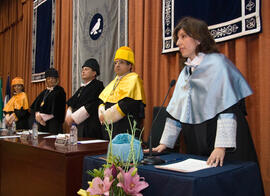 Toma de posesión de nuevos decanos, directores de centro y defensores de la Comunidad Universitaria. Paraninfo. Febrero de 2008