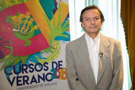 Jesús Lizcano Álvarez en photocall. Curso "La nueva contratación pública". Cursos de Verano de la Universidad de Málaga. Málaga. Julio de 2018
