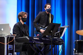 Pianista. Concierto de Bandas Sonoras de la 31 edición de Fancine de la Universidad de Málaga. Auditorio de la Escuela Técnica de Ingeniería de Telecomunicaciones e Informática. Noviembre de 2021