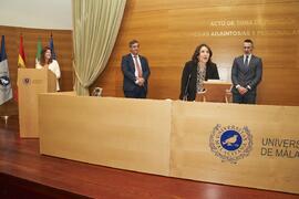 Toma de posesión de María Ángeles Rastrollo Horrillo como nueva Vicerrectora Adjunta de Empresa de la Universidad de Málaga. Edificio del Rectorado. Abril de 2024