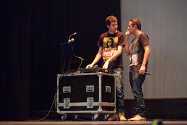 Narksoul & DJ Fido. Ensayos para la Gala Inaugural de la XXIV edición de Fancine de la Universidad de Málaga. Teatro Cervantes. Noviembre de 2014