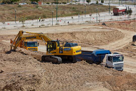 Inicio de las obras de la nueva Facultad de Turismo. Campus de Teatinos. Abril de 2021