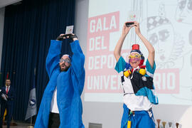 Espectáculo de humor en la Gala del Deporte Universitario 2017. Escuela Técnica Superior de Ingeniería de Telecomunicaciones. Junio de 2017