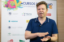 Tinet Rubira. Curso "La televisión del siglo XXI, nuevos formatos y consumos". Cursos de verano 2018 de la Universidad de Málaga. Marbella. Julio de 2018
