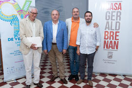 Ponentes y director del curso. Curso "Málaga en llamas. Gerald Brenan y Gamel Woolsey en la ciudad sitiada". Cursos de Verano de la Universidad de Málaga. Málaga. Julio de 2019