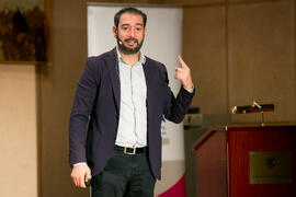 Pere Estupinyà. Conferencia "Dialogando". Facultad de Ciencias. Octubre de 2018