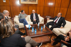 Reunión posterior a la firma del convenio con la Universidad de Sharjah, Emiratos Árabes. Palacio de la Marina. Noviembre de 2015