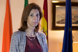 Retrato de Isabel María Abad Guerrero, Vicedecana de Innovación y Calidad de la Facultad de Económicas. Facultad de Ciencias Económicas y Empresariales. Marzo de 2016