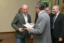 Entrega de premios de la X Olimpiada de Economía. XI Jornadas Andaluzas de Enseñanza de Economía. Facultad de Ciencias Económicas y Empresariales. Febrero de 2018