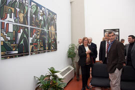 Inauguración de la Exposición Murales de Eugenio Chicano "El Copo" y "Puerta Oscura". Escuela Técnica Superior de Ingeniería Informática. Noviembre de 2013