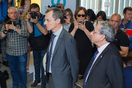 Visita del ministro Pedro Duque al edificio The Green Ray. Campus de Teatinos. Junio de 2018