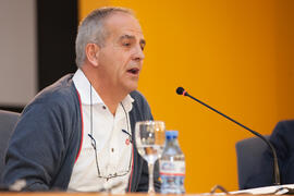 Miguel de Aguilera Moyano. Debate electoral entre los candidatos a Rector de la Universidad de Málaga. Escuela Técnica Superior de Ingeniería Industrial. Noviembre de 2015