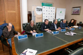 Juan Antonio García Galindo presenta el número 6 de la revista TSN (Transatlantic Studies Network). Edificio del Rectorado. Noviembre de 2019