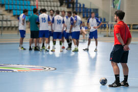 Partido Universidad de Barcelona - Universidad de Basilea. Categoría masculina. Campeonato Europeo Universitario de Balonmano. Antequera. Julio de 2017