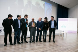 Entrega del premio CIMA 2017 a Francisco Contreras, "Súper Paco". Inauguración del 7º Congreso Internacional de Actividad Física Deportiva para Mayores. Escuela Técnica Superior de Ingeniería de Telecomunicaciones y de Informática. Noviembre de 2017